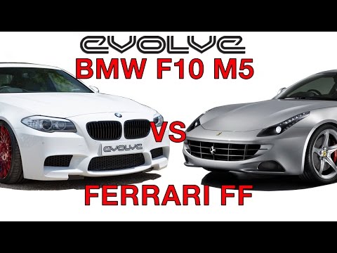 Evolve BMW F10 M5 E750 vs Ferrari FF at Vmax Hypermax