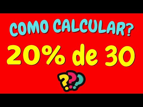 COMO CALCULAR 20% DE 30? | Calculando 20 por cento de 30