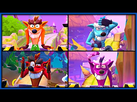 Crash On The Run! - All Bosses (Fake Crash) 4K60