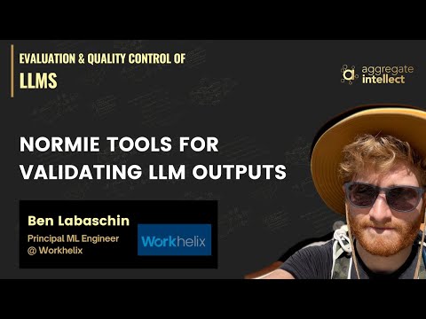 A Normie Approach to Validating LLM Outputs (AI.Science Talk)