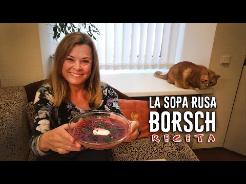 La sopa rusa Borsch. Receta casera.