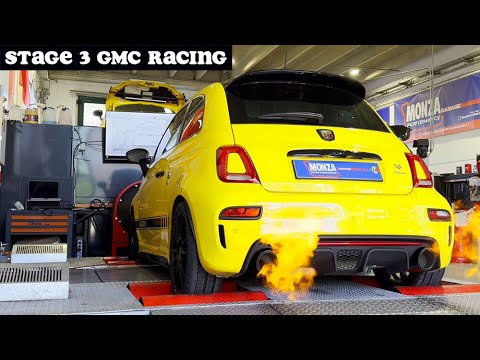 ABARTH 595 TURISMO STAGE 3 EXTREME SOUND GMC RACING CON SFIAMMATA FINALE!