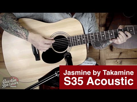 Jasmine  Dreadnought Acoustic Guitar, Natural Item ID: S35 2021 Natural image 3