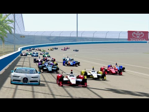 Bugatti Chiron vs All Indy Cars - Oval Track