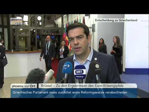 EU-Sondergipfel: Statement Alexis Tsipras zu den Ergebnissen am 13.07.2015