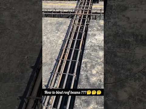 How To Bind Roof Beam ? #structure #youtubeshorts