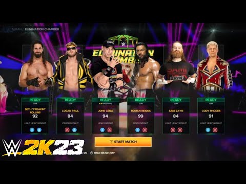 WWE 2K23 My First Ever Gameplay - WWE 2K23 Roman Reigns John Cena Brock Lesnar Cody Rhodes Gameplay