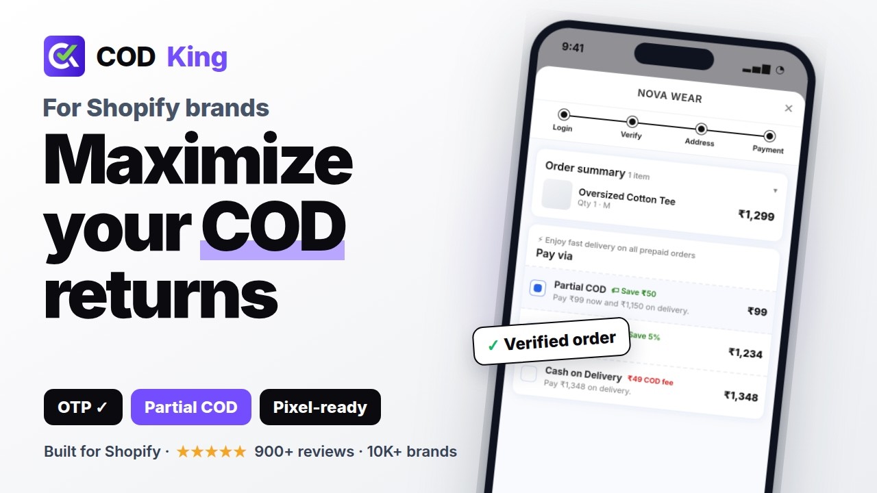 COD King‑Part COD & OTP Verify Demo