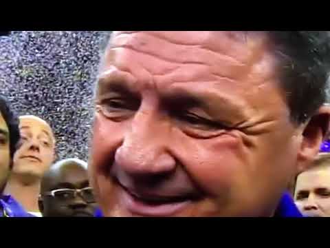 Coach O Celebrates LSU’s National Championship Victory as only he can.