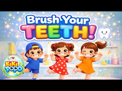 Brush Your Teeth Song 🪥✨ | Fun Brushing Dance for Kids | Toddler Dental Routine | KikiPopo