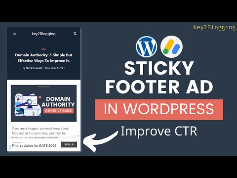 How To Add Responsive Footer Sticky Ads in WordPress Without any Plugin [Updated]