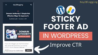 How To Add Responsive Footer Sticky Ads in WordPress Without any Plugin [Updated]