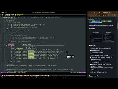 gitsigns.nvim - Weekly Neovim Plugin