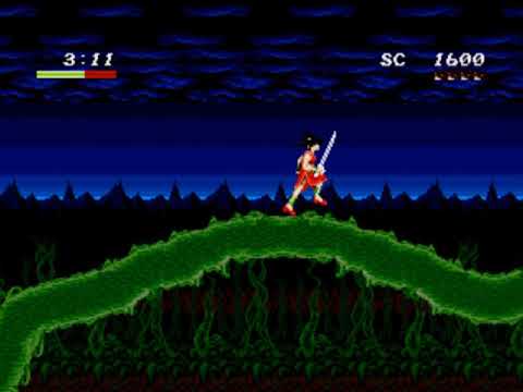 Devil Hunter Yohko / Mamono Hunter Youko (Sega Genesis) - 5 minutes of gameplay