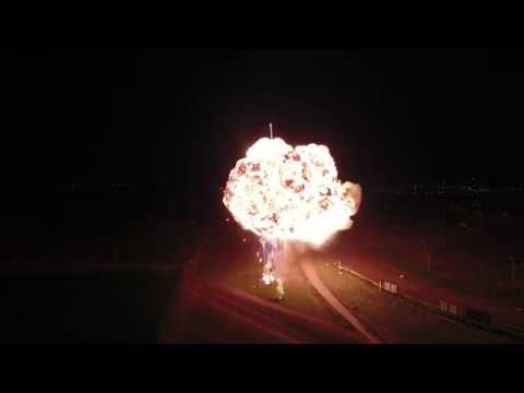 600 Gallon Gasoline Fireball - 4K Drone Footage - PGI 2018