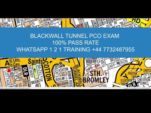 Blackwall Tunnel Topographical Skills PCO Important entering exiting tunnel all entries