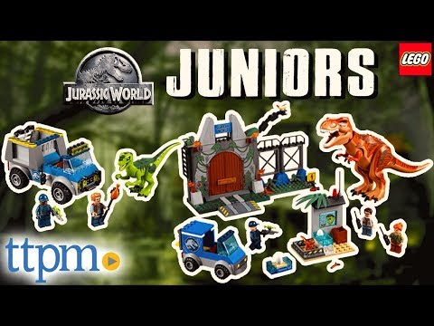 LEGO Juniors Jurassic World T. Rex Breakout & Raptor Rescue Truck [REVIEW] | LEGO Toys
