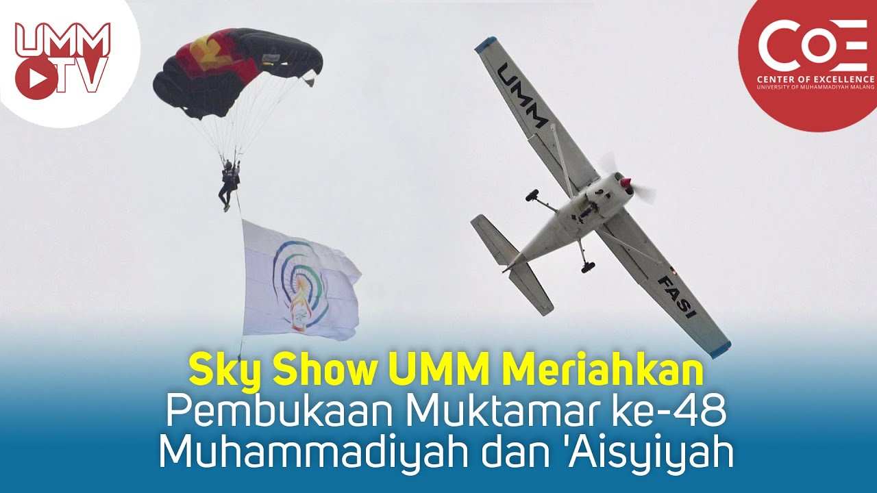 Sky Show UMM Meriahkan Pembukaan Muktamar ke-48 Muhammadiyah dan 'Aisyiyah