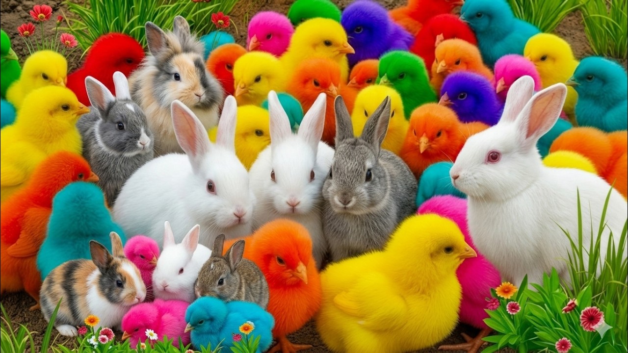 Ayam Lucu, Ayam Warna Warni, Ayam Rainbow Gokil, Kelinci, Kucing Lucu, Bebek, Hewan Lucu
