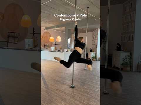 Contemporary Pole Beginner Choreo Combo 💟 #poledancer #poledance  #contemporarydance (📍La Belle)