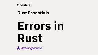20  Errors in Rust