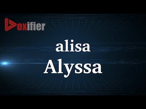 How to Pronunce Alyssa in French - Voxifier.com