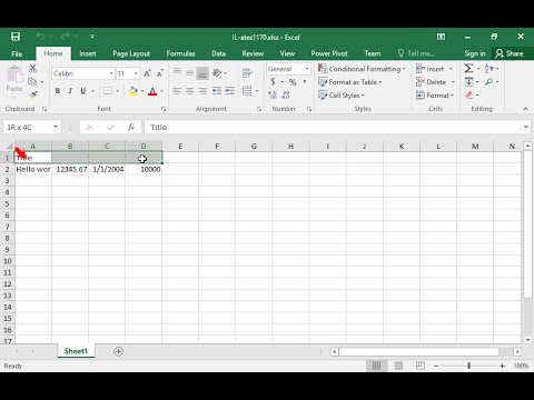 Verbinden Sie die Zellen des Zellbereichs A1:D1 und zentrieren Sie das Wort Titel