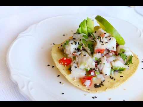 Ricas Tostadas de Ceviche de Robalo (pescado) ♥ Chokolat Pimienta