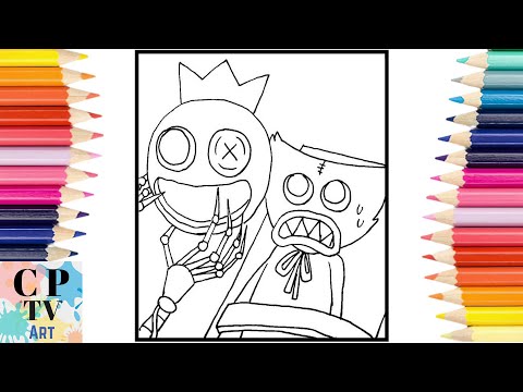 Huggy Wuggy Rainbow Friends Coloring Pages/HuggyWuggy vs Rainbow Friends/Disfigure  [NCSRelease]