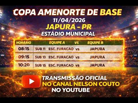 JAPURÁ X ESCOLA FURACÃO CIANORTE, COPA AMENORTE DE FUTEBOL DE BASE.