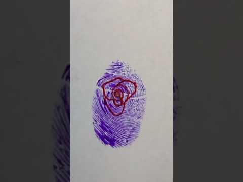 rose drow in finger print / finger print=rose #shorts