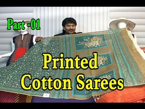 Demonstrating about Printed Cotton Sarees