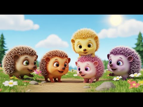 Five Little Baby Hedgehogs Snuffle Snuffle | Cute Animal Song & Nursery Rhymes