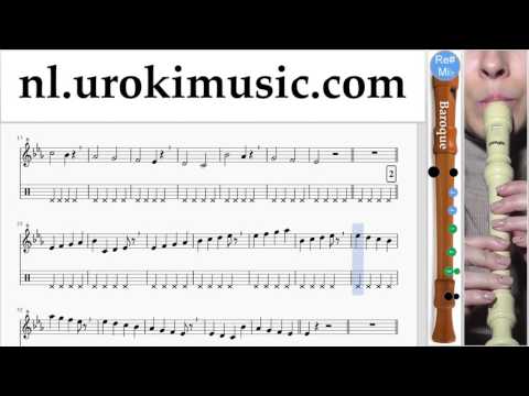 Blokfluitles (B.) Justin Bieber - Sorry Muzieknoten Cursus Deel#1 um-i374