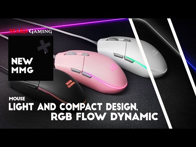 Mars Gaming MMG Ratón Gaming RGB 3200 DPI Rosa video