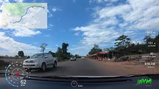 preview picture of video 'ถนนในลาว จาก ปากซัน ไปเวียงจันทร์   โดย Gopro 7 Timewarp 4K'