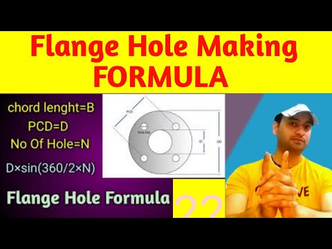 Flange Hole Making || How to Calculate Flange Pitch Circle diameter || How to make Flange Hole