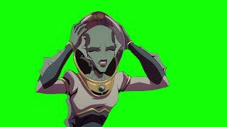 Nina Mazursky "you need therapy" Creature Commandos green screen