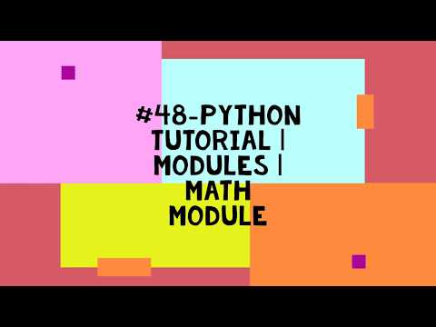 48 Python Tutorial Modules Math Module