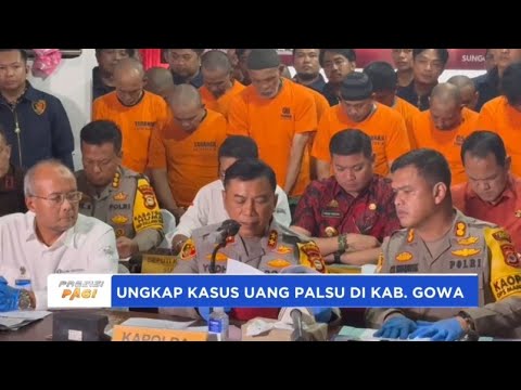 KAPOLDA SULSEL RILIS UNGKAP KASUS UANG PALSU DI KAB. GOWA