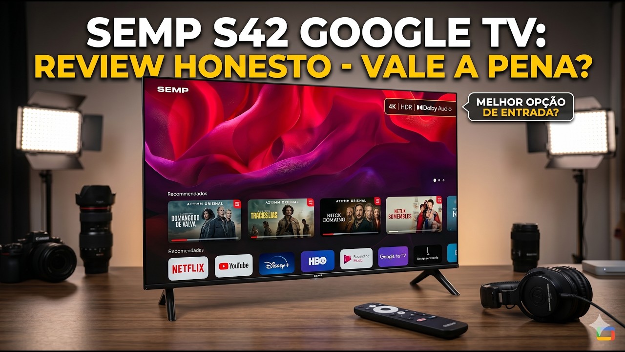 Miniatura da avaliação em vídeo de Smart TV Semp 55S61 55 Polegadas 4K HDR10 Google TV