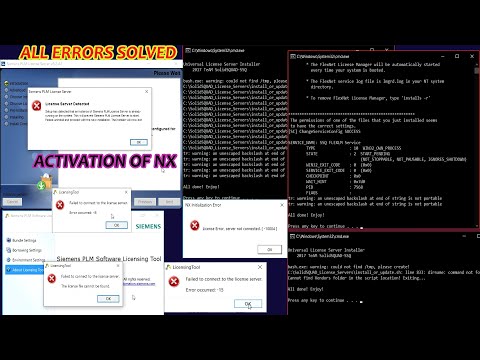 ALL POSSIBLE SIEMENS NX ERRORS SOLVED.(-10004)/ERROR OCCURRED:-8,-15/LIC SERVER DETECTED/LIC SERVER.