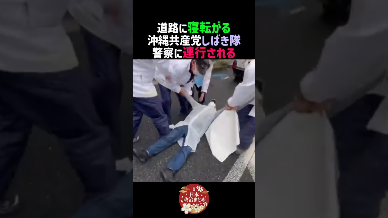 【迷惑】道路に寝転がるしばき隊、警察に連行される