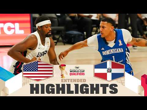 USA 🇺🇸 v DOM 🇩🇴 | Extended Highlights | FIBA Basketball World Cup 2027 Americas Qualif.