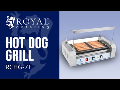Videó - Hot dog grill - kolbász grill - 1400 W - 12 kolbászhoz