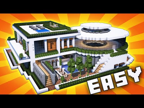 A1MOSTADDICTED MINECRAFT - Minecraft: Big Modern House / Mansion Tutorial - [ How to Make Realistic Modern House ] 2020