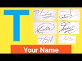 ✔️ T Signature Style | How To Draw Signature Like a Billionair ( For Alphabet 