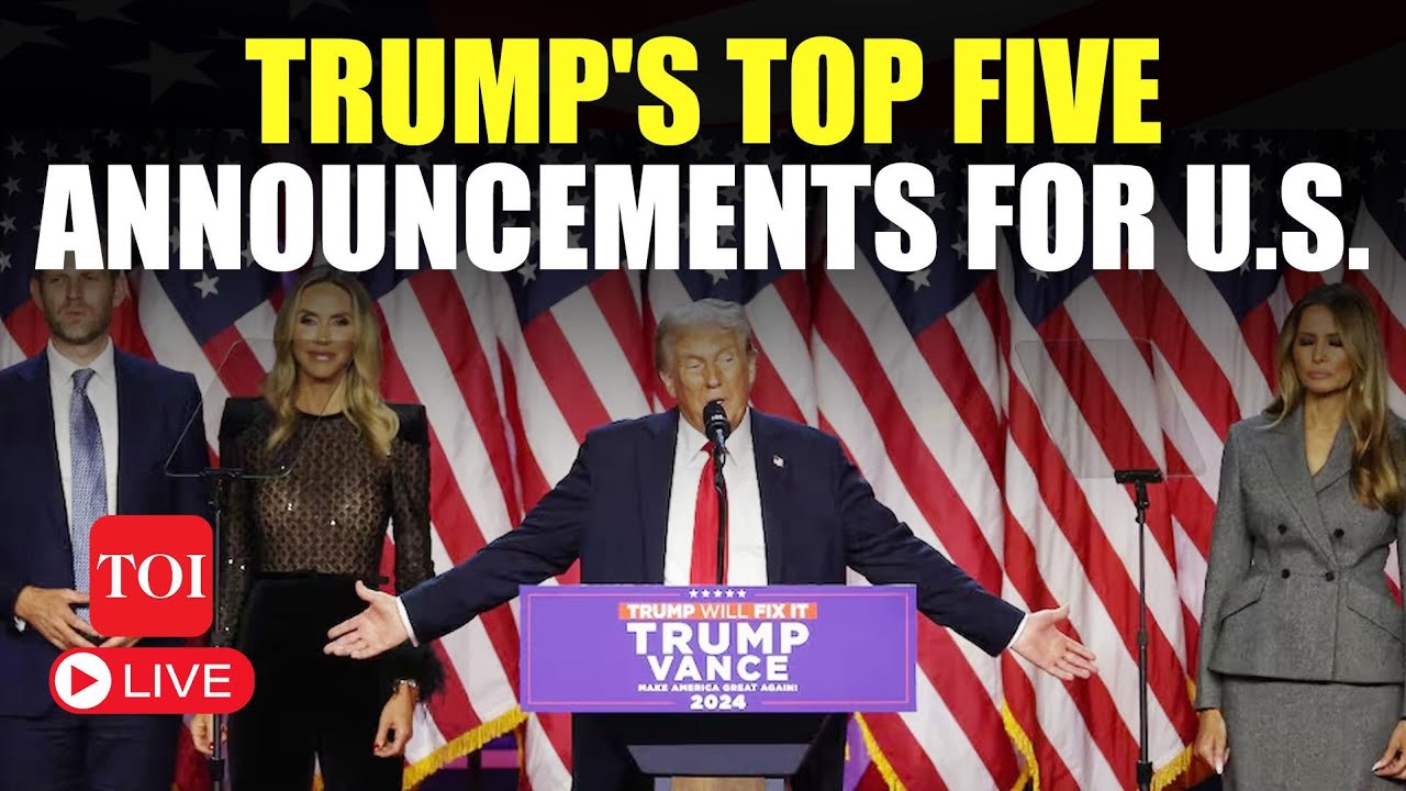 LIVE | Trump Five Shocking Announcements After Victory; JD Vance Joins Celebrations | Watch