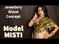 Cute Model Misti Jewellery Shoot Concept Navel Beauty Saree Lover Bong Saree Fashion
