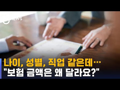 나이, 성별, 직업 같은데…"보험 금액은 왜 달라요?" / SBS 8뉴스